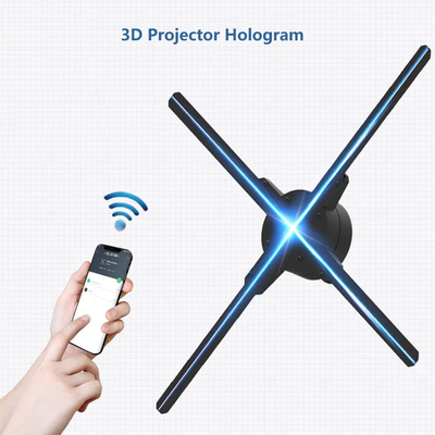 Abs 3D projektor holograficzny wyświetlacz wentylator 450x224 rozdzielczość